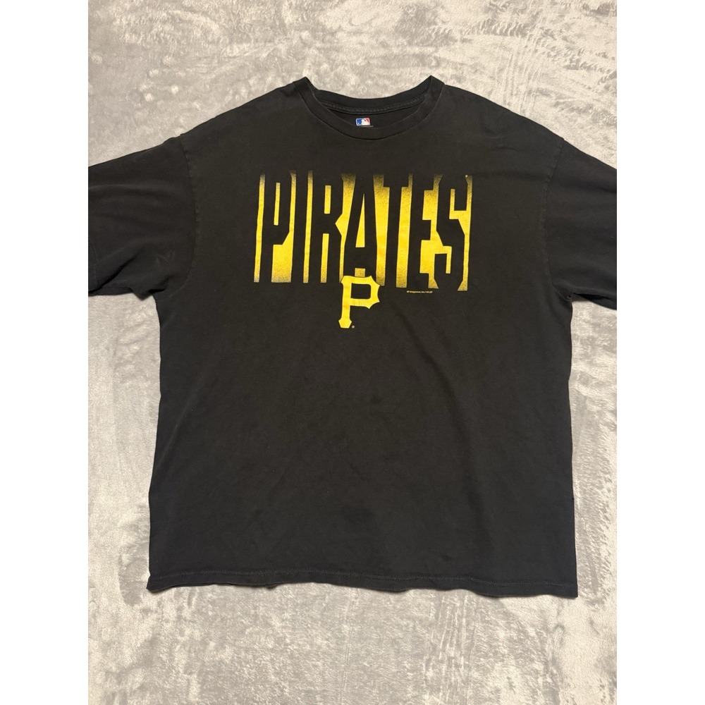 Dynasty T Shirt Mens 2XL Black Pittsburgh Pirates MLB Vintage Graphic Print Logo